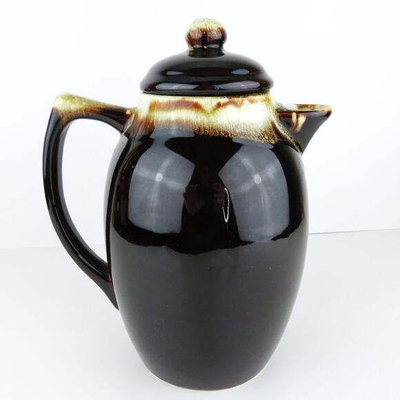Vintage Pfaltzgraff Stoneware Brown Drip Glaze Tea/Coffee Pot w/Lid Cottage Core - Picture 12 of 14